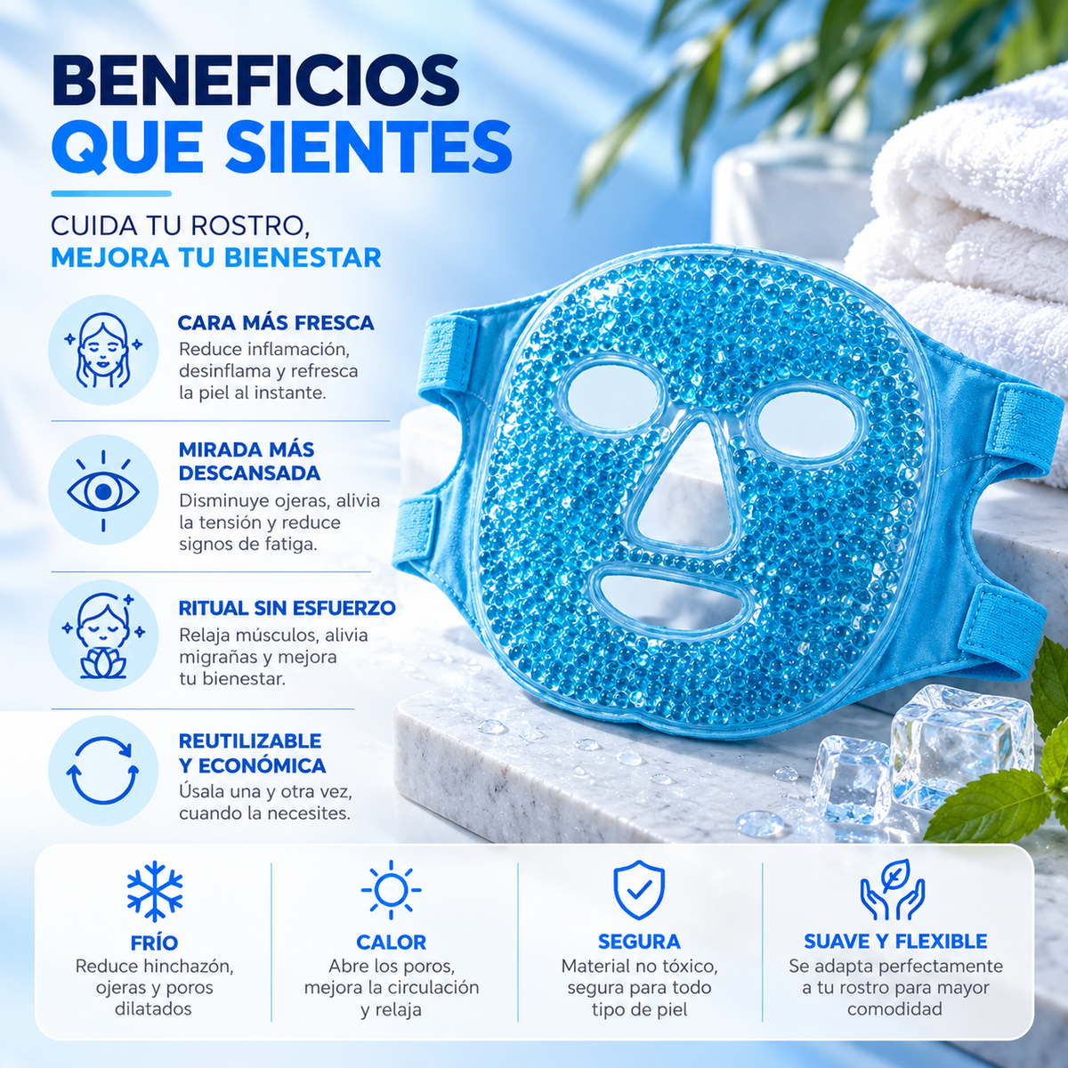 Mascarilla Facial de Gel Frío y Calor · Colo®